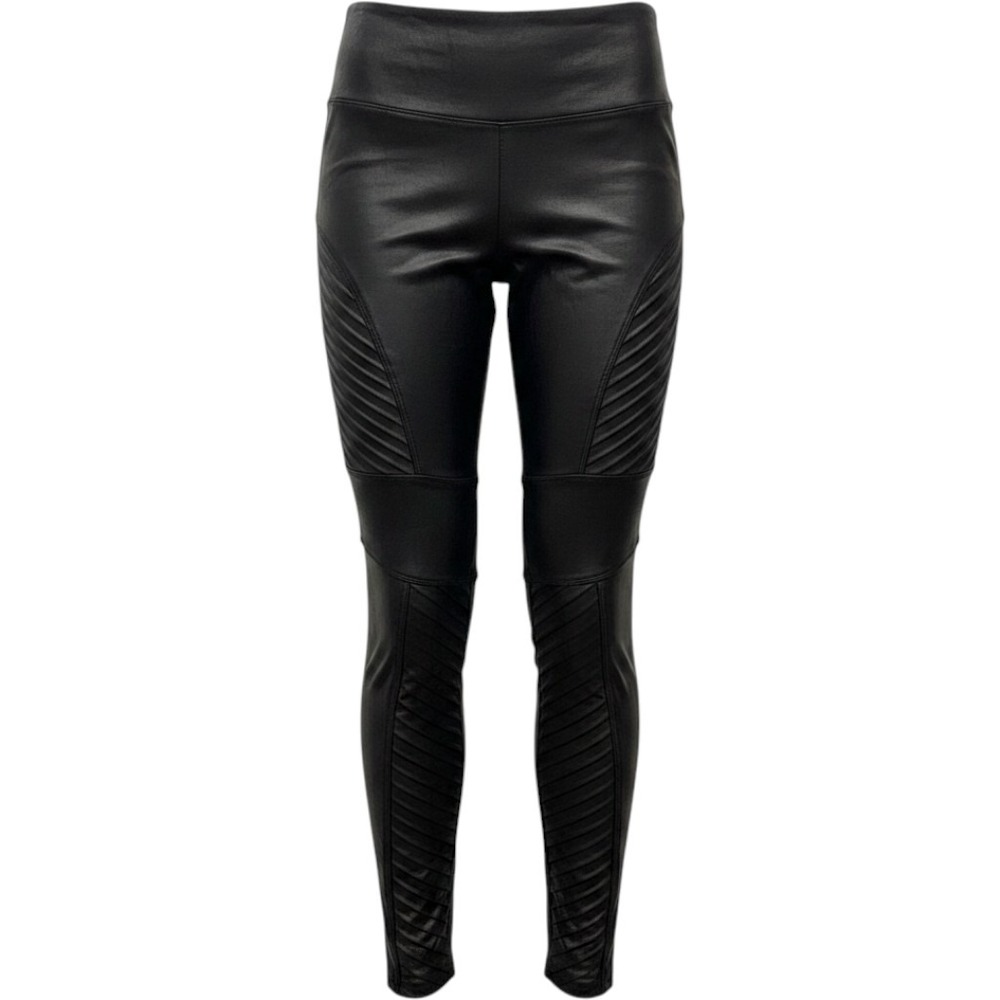 Spanx Faux Leather Moto High Rise Leggings Women S Black